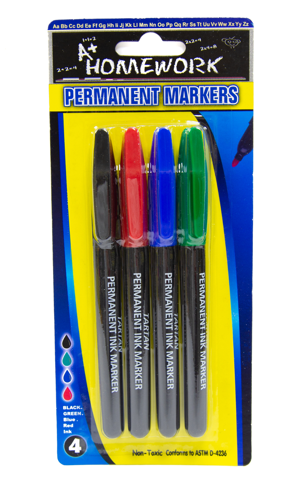 Asst. Color Bullet Tip Jumbo Permanent Marker w/ Grip (3/Pk) - Mazer  Wholesale, Inc.