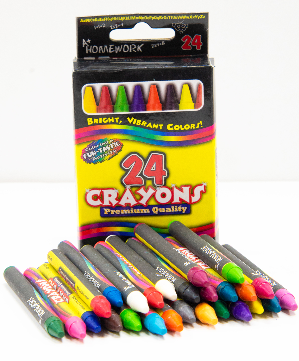2 Pack of Crayons with Crayon Sharpener, Crayons 24 Count, Assorted Colors  – Crayons Bulk, Crayons Bulk for Classroom, School Supplies for Kids :  : Toys & Games