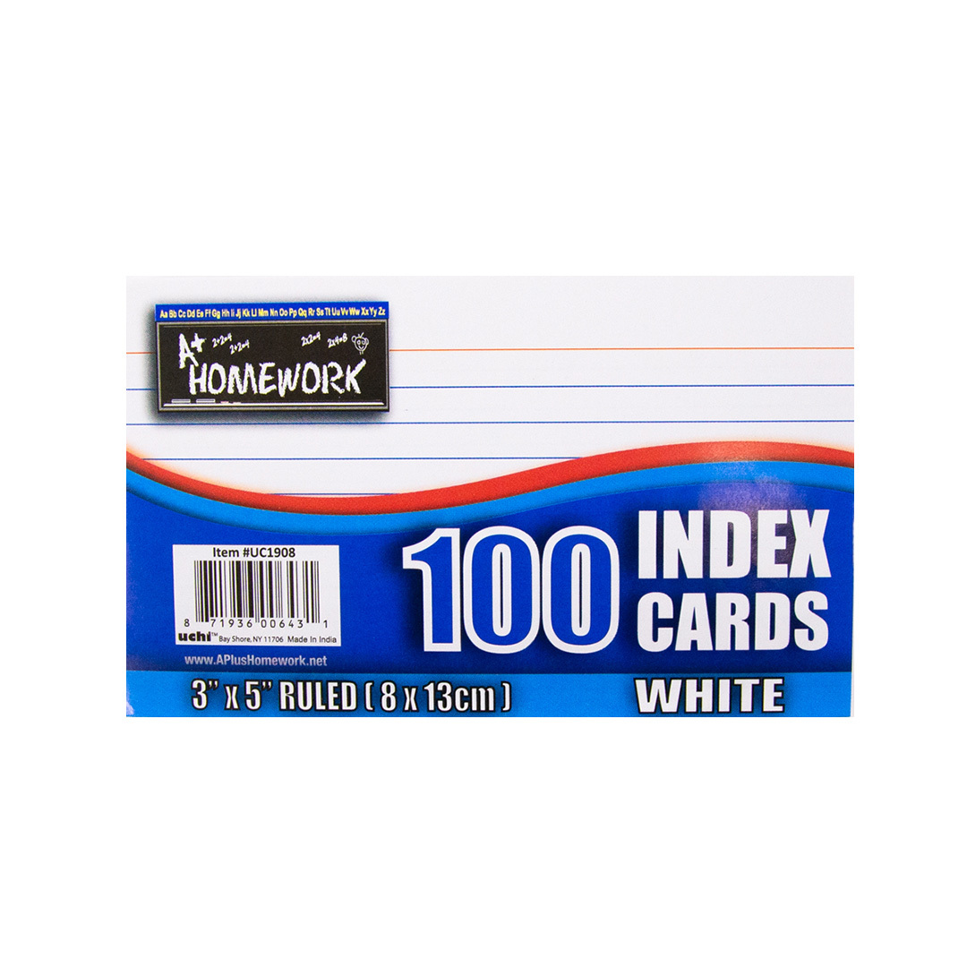 Tops 5X8 Ruled Index Cards (White)