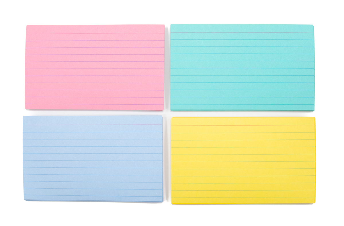 Wholesale 3 x 5 Ruled Index Cards in Colors - DollarDays
