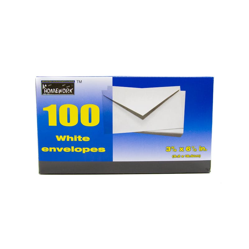 White Mailing Envelopes # 6 3/4 - 100 Count/Box