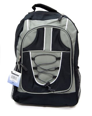 18" Classic Bungee Backpacks - Black, Mesh Side Pockets