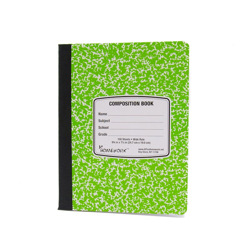 Wide Ruled Marbled Composition Book - 100 Sheets  Green