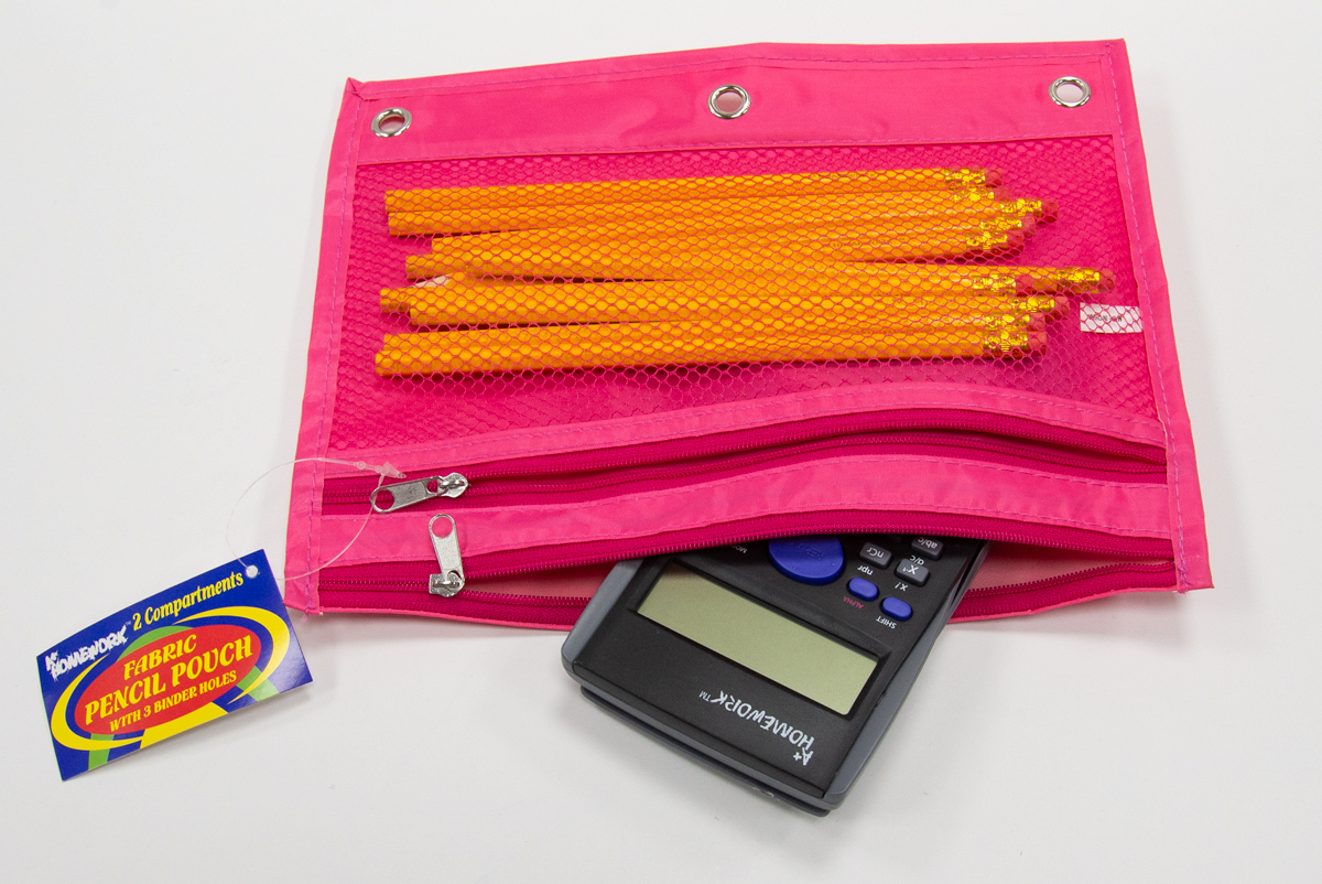 Wholesale 2 Compartment Mesh Pencil Pouch (SKU 1860851) DollarDays
