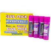Purple Glue Stick - Washable, 0.28 oz, Dries Clear