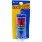 Pencil/Crayon Sharpeners - Dual Holes, Shaving Catcher, 2 Pack