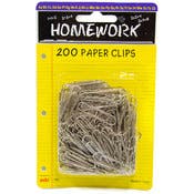 Paper Clips - 200 Count, Silver