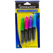 Permanent Markers - 4 Count, Assorted Colors, Mini