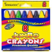 Jumbo Crayons - 8 Packs, Bright Colors
