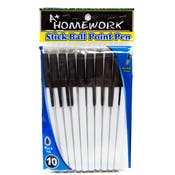 Ballpoint Pens - 10 Count, Black, Medium