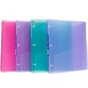 Flex 1" 3-Ring Binder - Assorted Glitter colors, Transparent