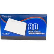 White Envelopes - Peel & Stick, 80 Count