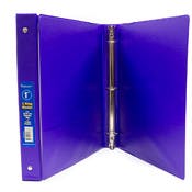 1" 3-Ring Binder - Purple, 2 Pockets