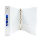 1.5" 3-Ring Binders - White, 2 Inside Pockets