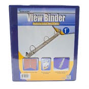 1" 3-Ring Binders - Blue, View Cover, 2 Pocket