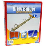 1" 3-Ring Binders - Red, 2 Pockets