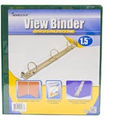 1.5" 3-Ring Binders - Dark Green, 2 Pockets, View Cover