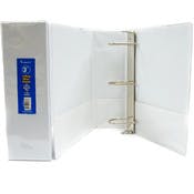 3" 3-Ring Binders - White, 2 Pockets, View Cover