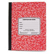 Marbled College Ruled Composition Notebook - 100 Sheets, Red