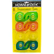 Transparent Tape - 8 Rolls - 0.5" x 27' each