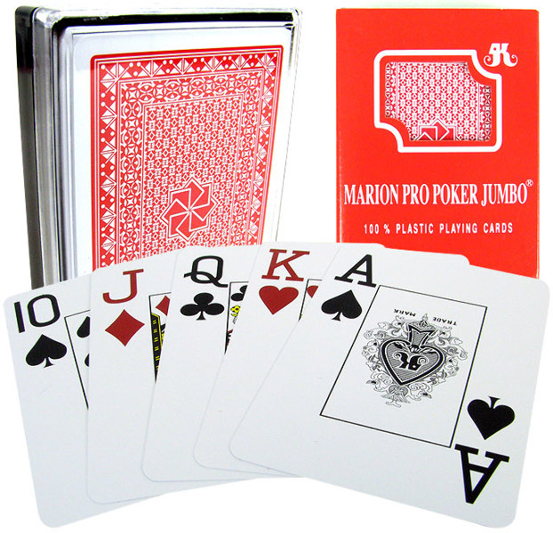 Wholesale Marion Pro Poker Jumbo 100 Plastic Playing Cards