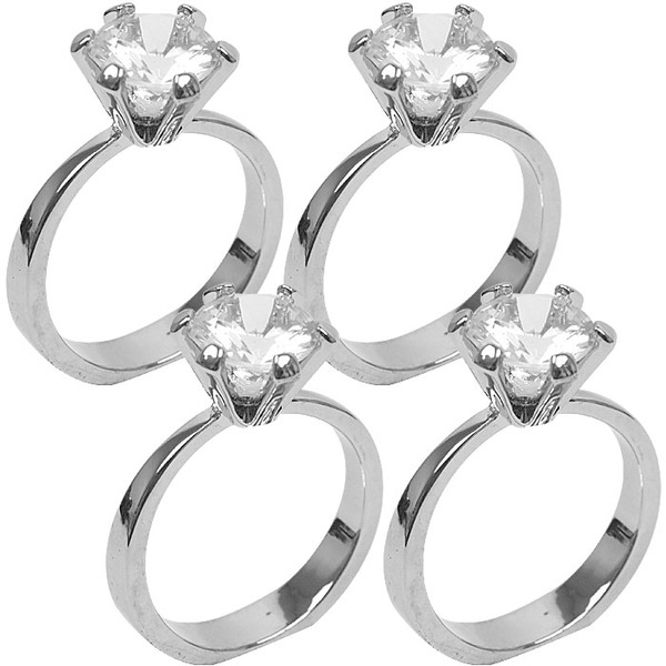 Wholesale Imitation Diamond Ring Napkin Rings / Silver DollarDays