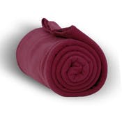 Heavy Weight Fleece Blankets - Burgundy, 50" x 60"