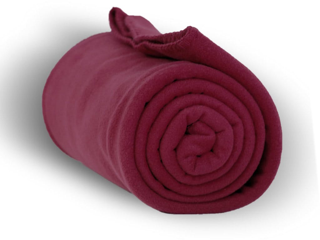 Wholesale Premium Fleece Blankets, Burgundy, 50" x 60"