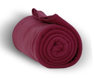 Heavy Weight Fleece Blankets - Burgundy, 50" x 60"
