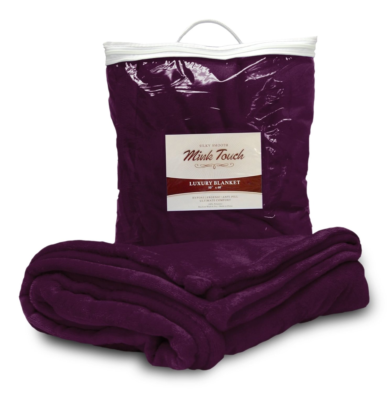 Wholesale Mink Touch Throw Plum 50" x 60" DollarDays