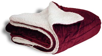 Sherpa Blankets - Burgundy, 50" x 60"