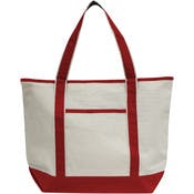 Cotton Canvas Boat Totes - Red