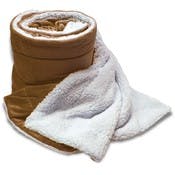 Sherpa Blankets - Camel, 60" x 72"