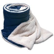 Sherpa Blankets - Navy, 60" x 72"