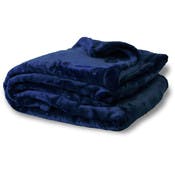 Oversized Deluxe Mink Blanket - Navy Blue, 60" x 72"