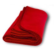 Medium Weight Fleece Blankets - Red, 50" x 60"