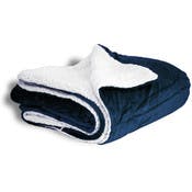 Sherpa Blankets - Navy, 50" x 60"
