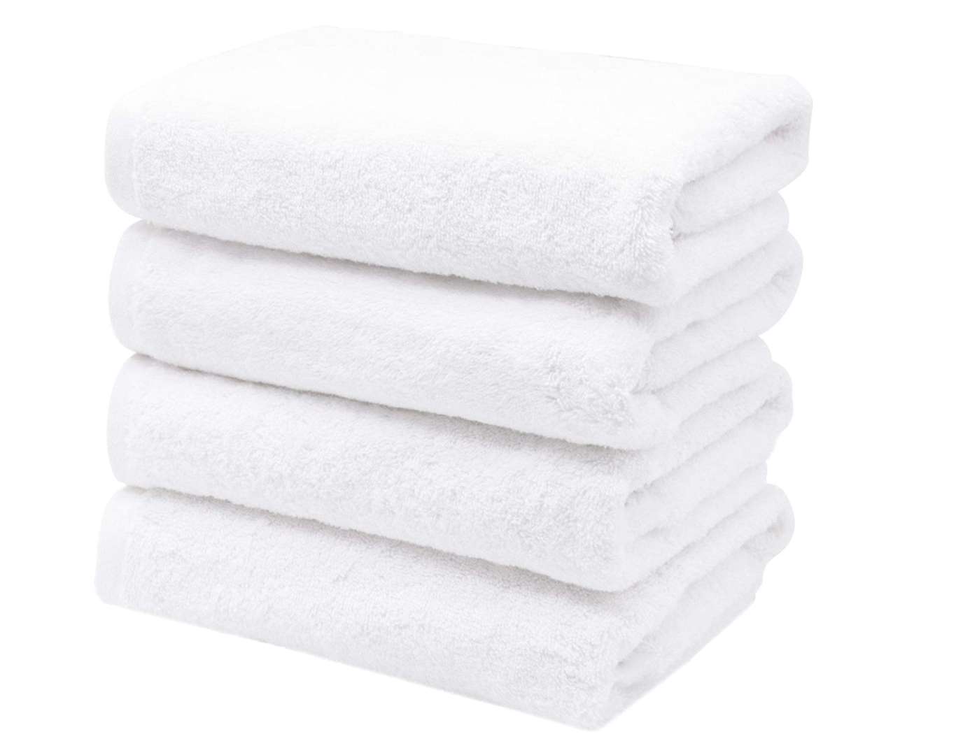 Bath Towels - White, 24" x 48", Economy Grade