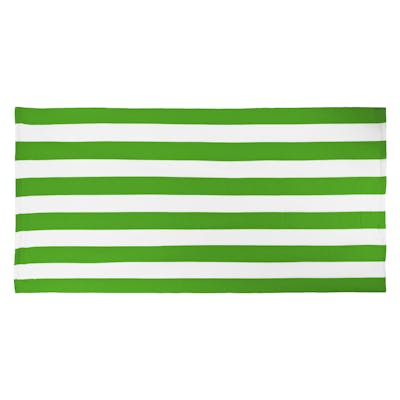 Cabana Stripe Microfiber Beach Towels - Lime Green, 30' x 60"