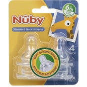 Nuby Standard Neck Fast Flow Nipples - 4 Pack