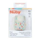 Nuby First Open Training Cups - Confetti, 2oz, 6+ Months