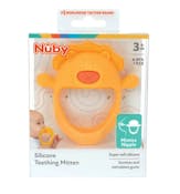 Nuby Silicone Wrist Teething Mittens - Lion, 3+ Months