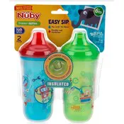 Nuby No-Spill Sippers - Insulated, Plastic