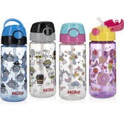 Nuby Flip-it Printed Cups w/Push Button Cap - 18 oz, 18M+, 2-pack