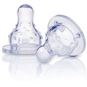 Nuby Standard Neck Nipples - 2 Count, Three Flow