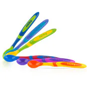 Nuby Long Handle Weaning Spoons - Assorted Colors, 6 Pack
