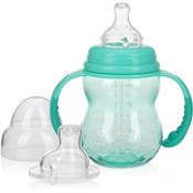 Nuby No-Drip Baby Bottles - 8 oz, Aqua, Twin Handles
