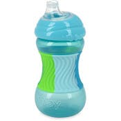 Nuby Sili Bands Soft Spout Cups - 10 oz, Aqua