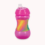 Nuby Sili Bands Soft Spout Cups - 10 oz, Pink