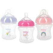 Nuby Bottles with Slow Flow Silicone Nipple - 6 oz, 0+ Months